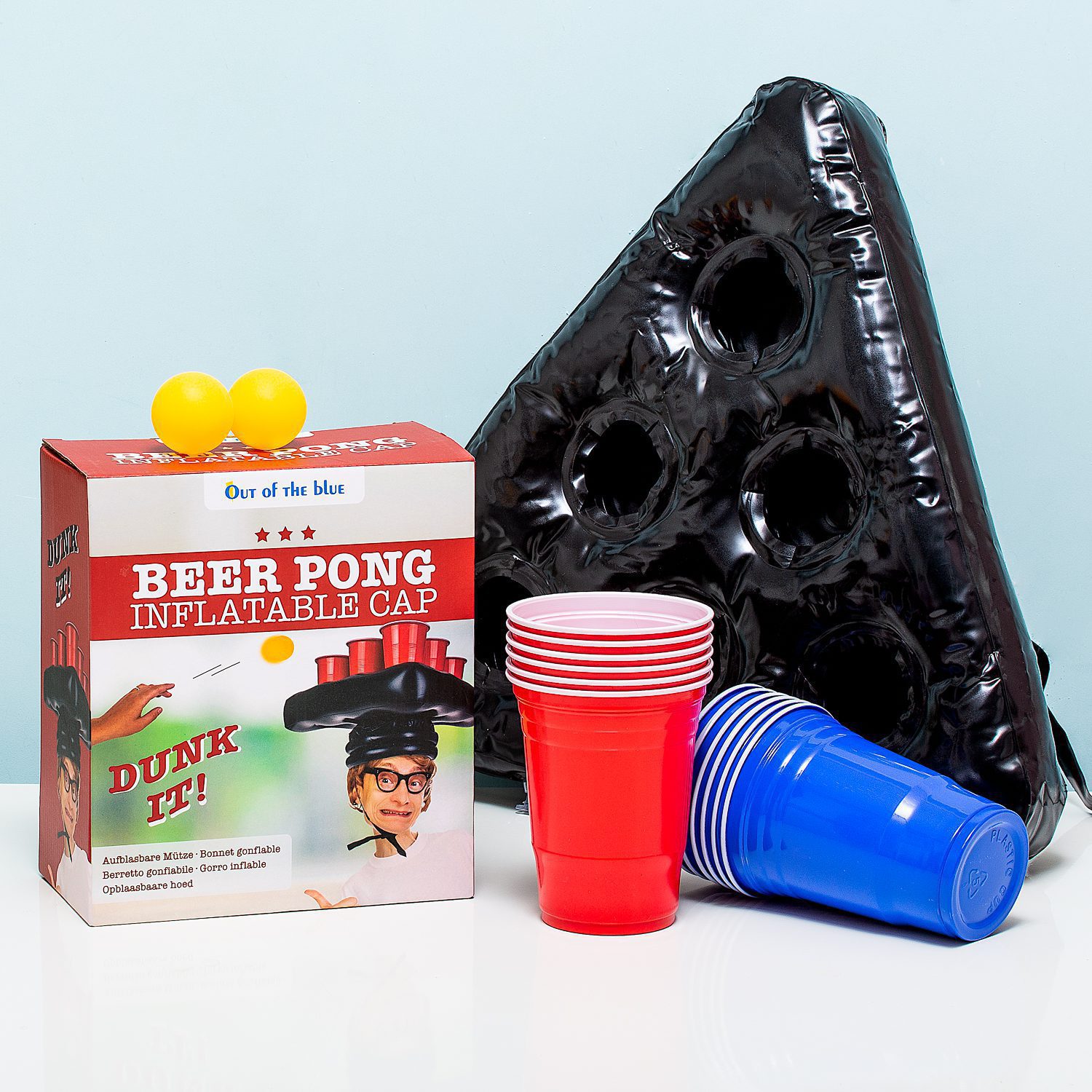 Beer Pong Spel Met Opblaasbare Hoed Beer Pong Spel Met Opblaasbare Hoed