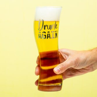 rijkdom Betrouwbaar Geit Drunk Again scheef bierglas van Out of the Blue bestel je online bij  Ditverzinjeniet