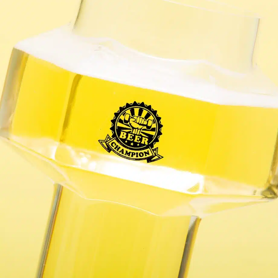 Dumbbell bierglas