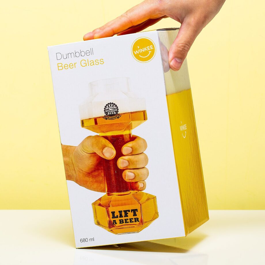Dumbbell bierglas