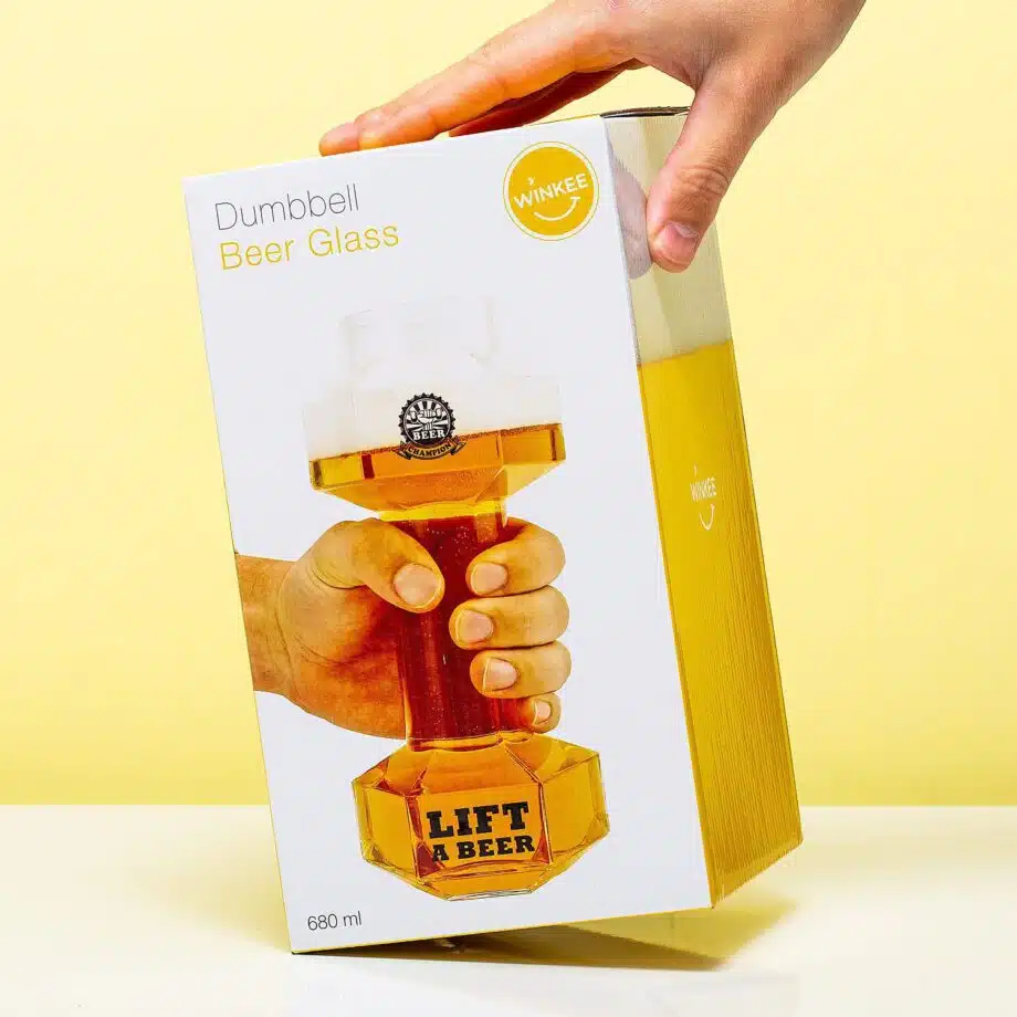 Dumbbell bierglas