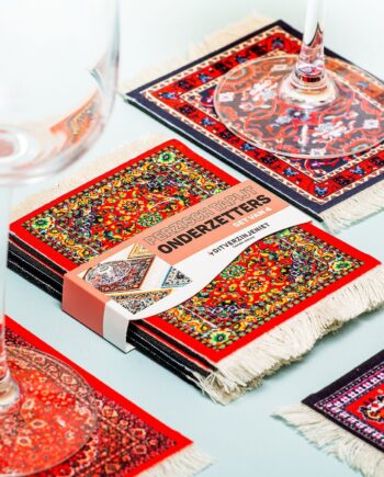 Perzisch tapijt onderzetters (set van 4)