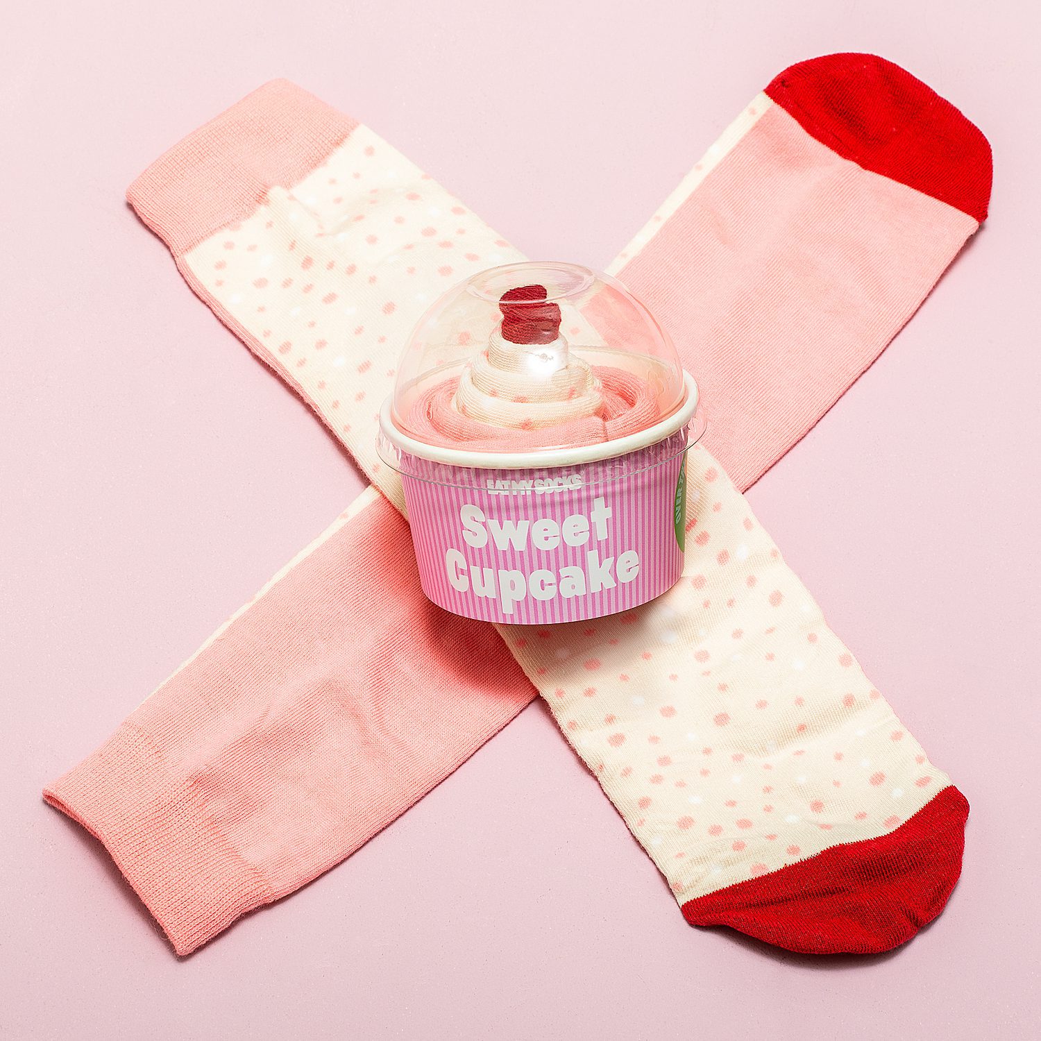 Sweet Cupcake Sokken - Aardbeien