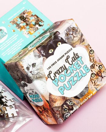 Pocket puzzel (100 stukjes) - Crazy Cats