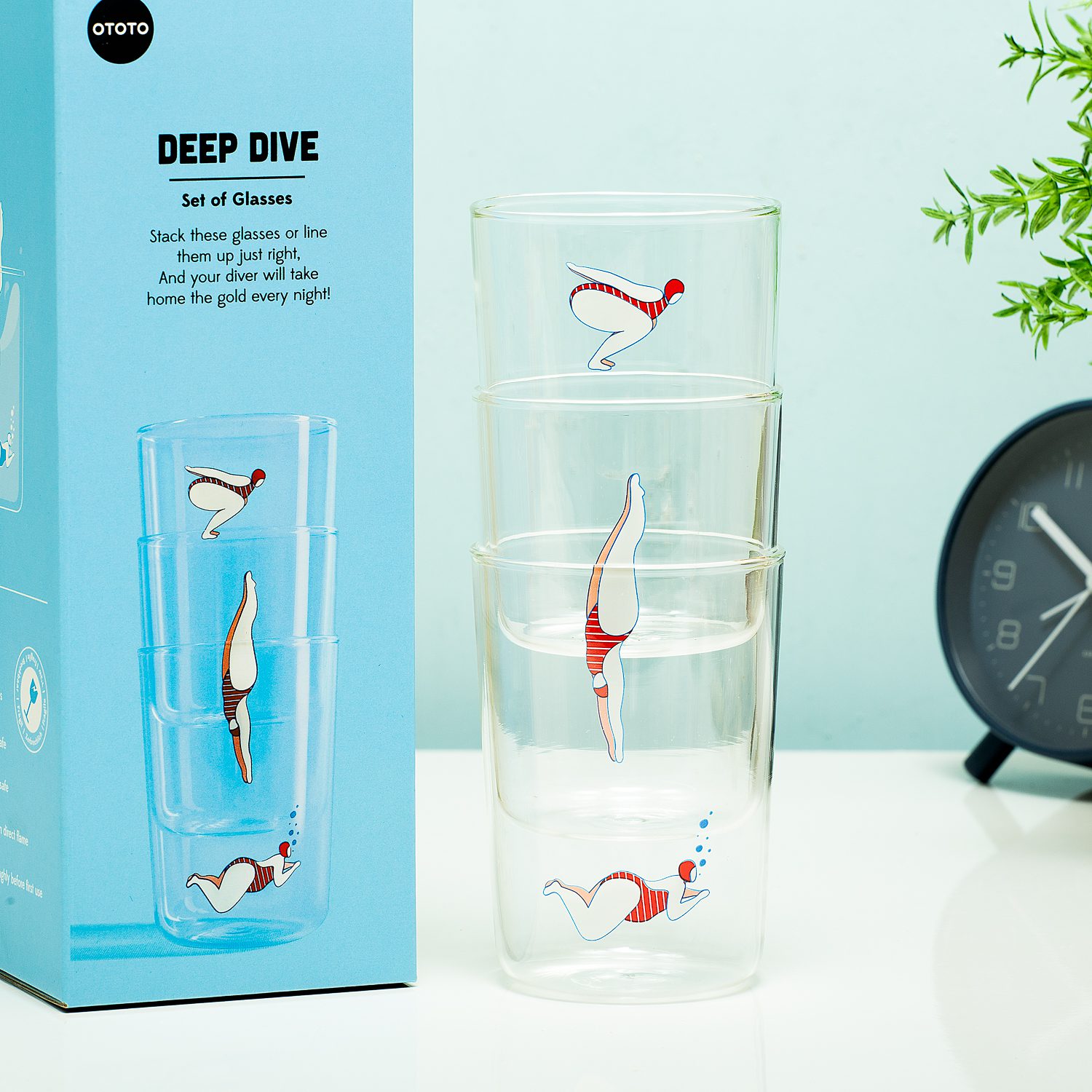 Deep Dive Glazen (set Van 3) Deep Dive Glazen (set Van 3)