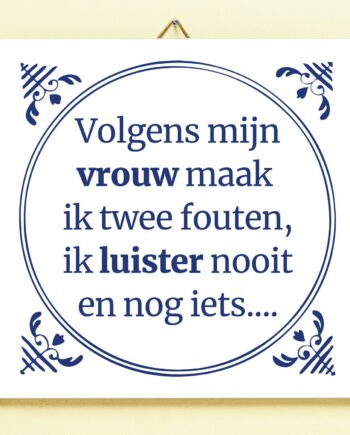 Tegeltje Twee fouten