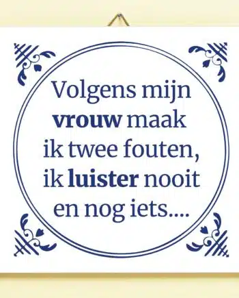 Tegeltje Twee fouten