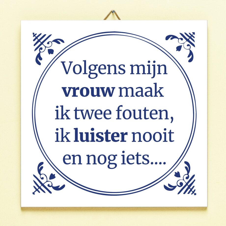 Tegeltje Twee fouten