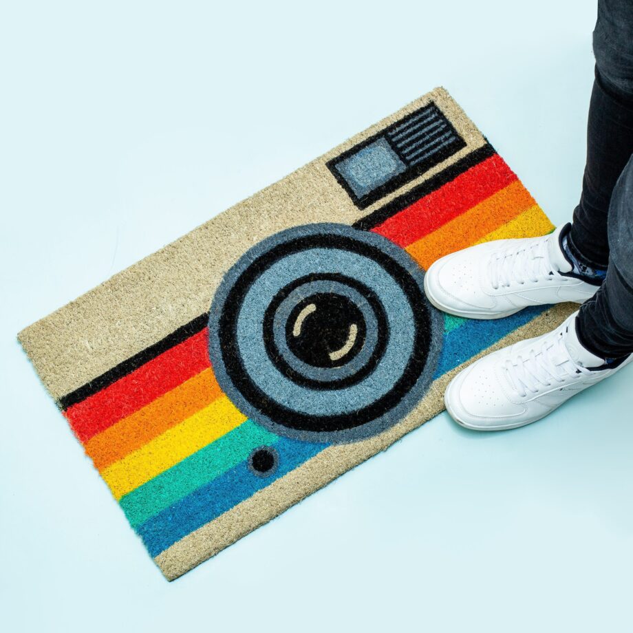 Retro camera deurmat