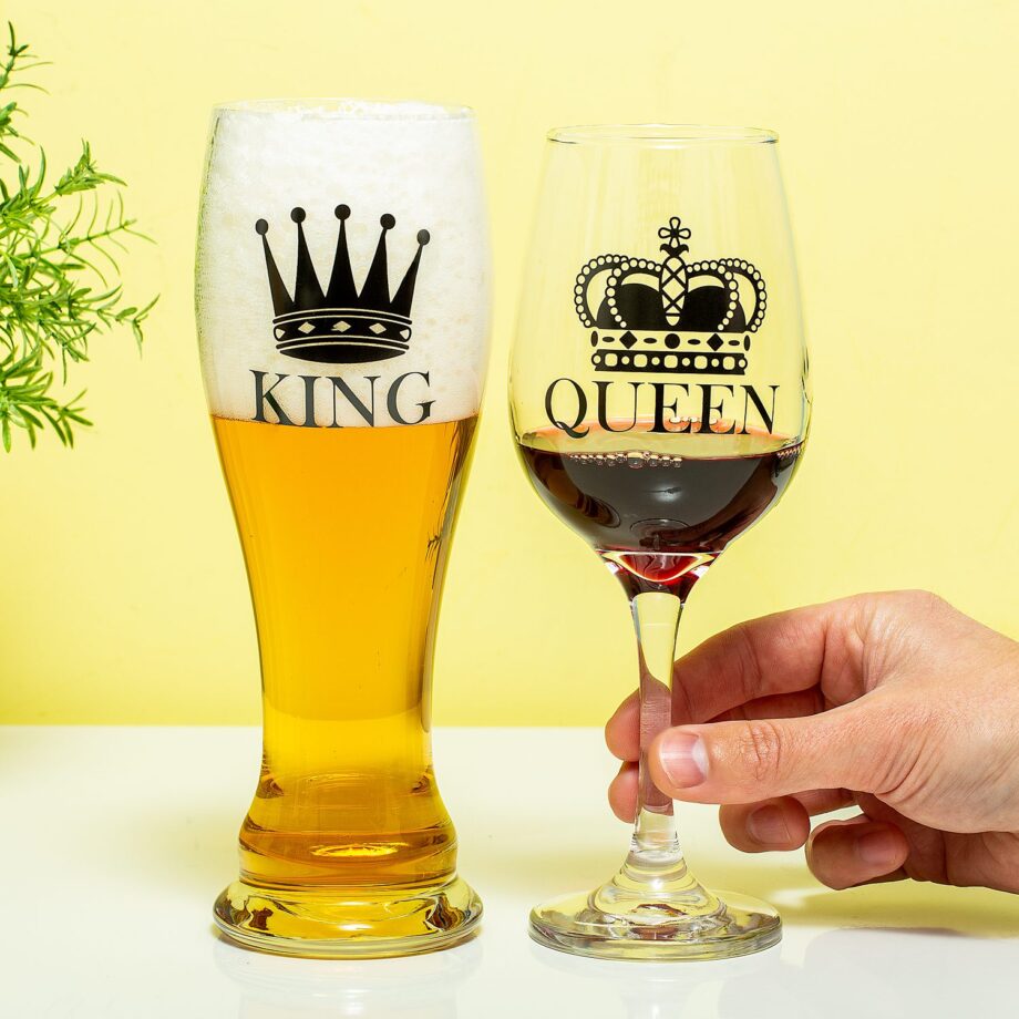 King & Queen glazenset