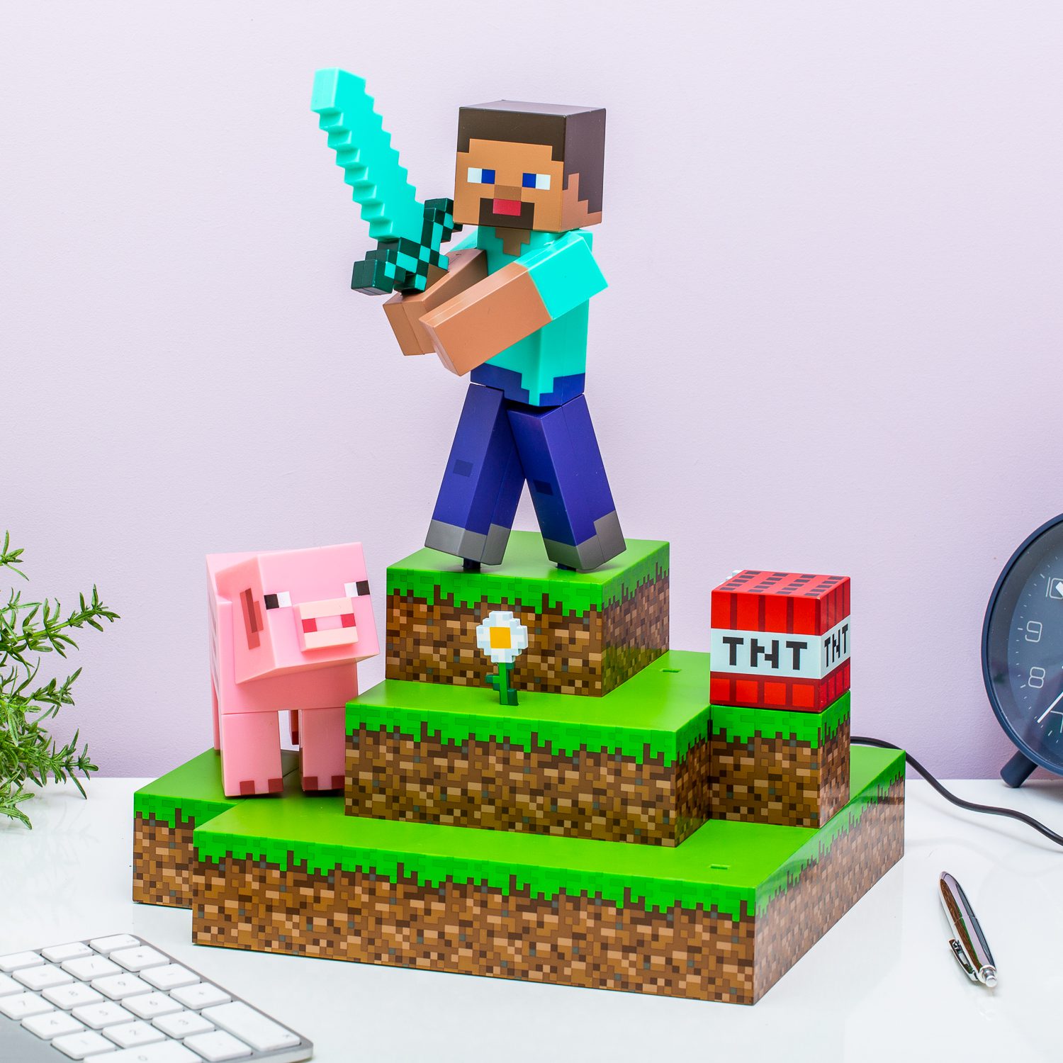 Minecraft Diorama Lamp