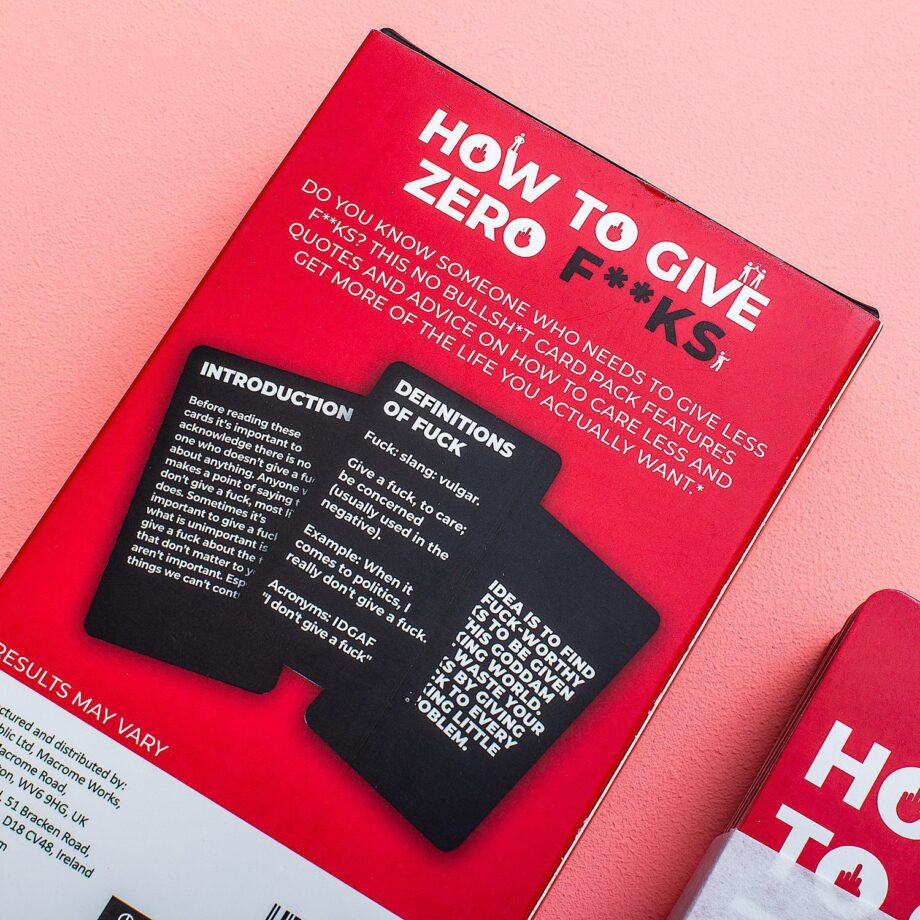 How To Give Zero F**ks kaarten