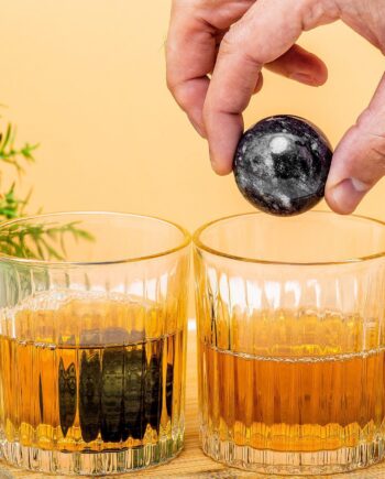 Whiskey glazen en ijsballen (set van 4)