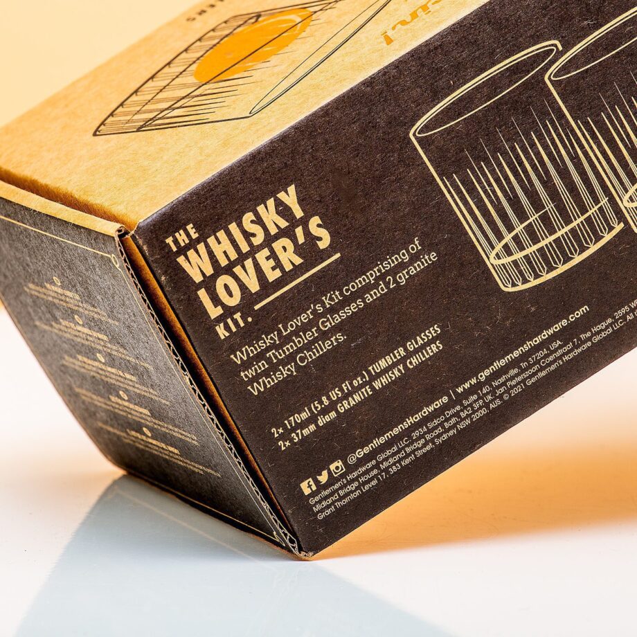 Whiskey glazen en ijsballen (set van 4)