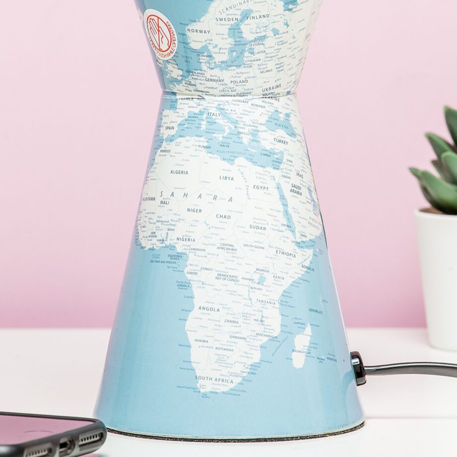 Wereldkaart bullet lavalamp