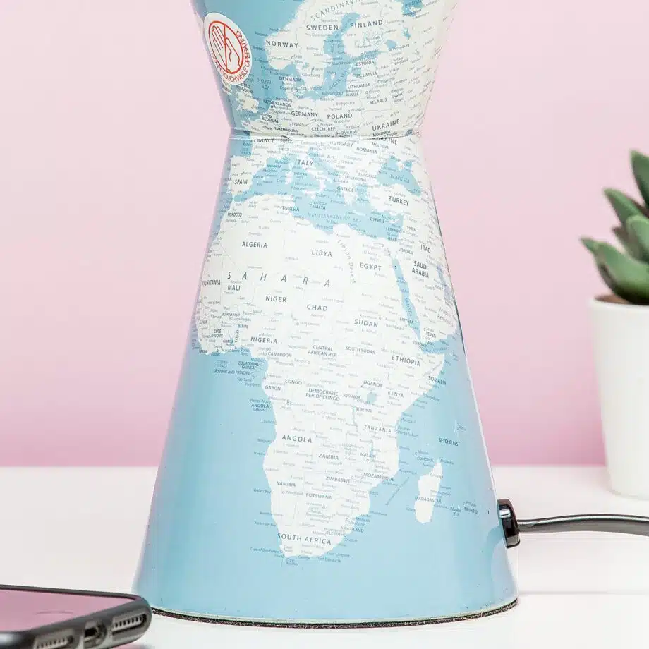 Wereldkaart bullet lavalamp