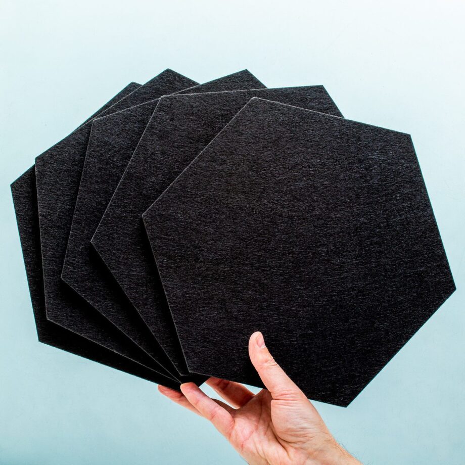 Zelfklevende hexagon prikborden (set van 5)