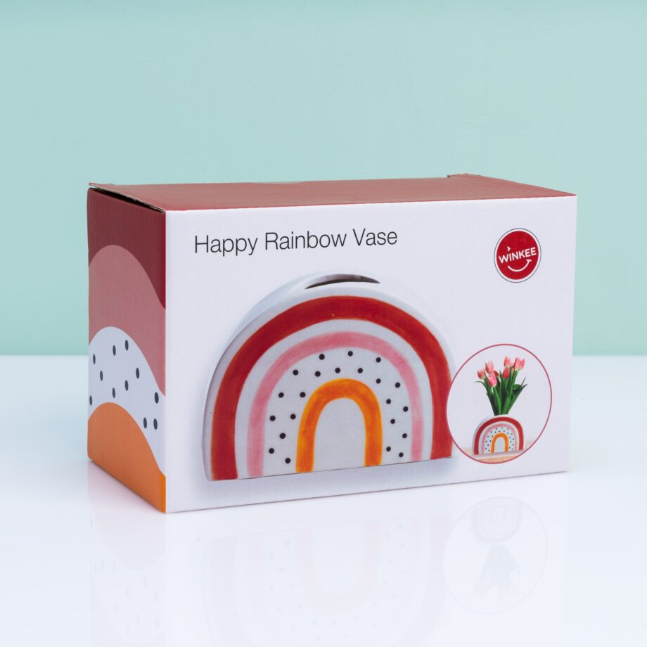 Vrolijke regenboog vaas