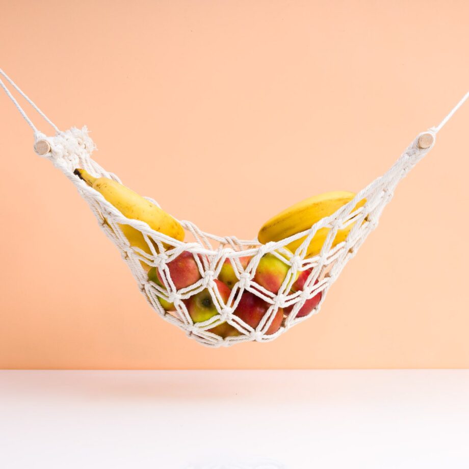 Macramé fruit hangmat