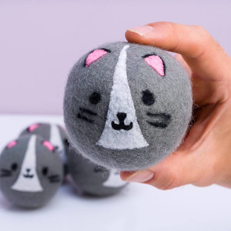 Kat wasdrogerballen (set van 4)