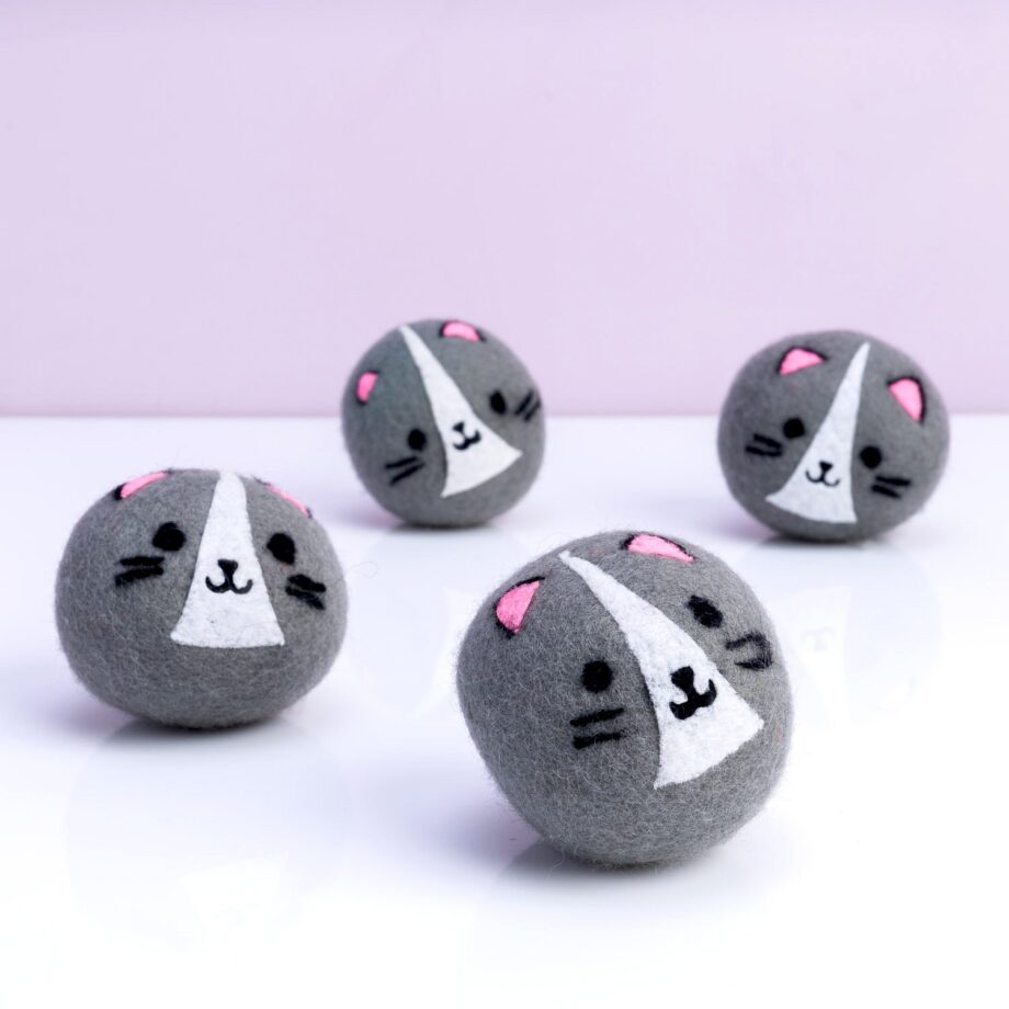 Kat wasdrogerballen (set van 4)