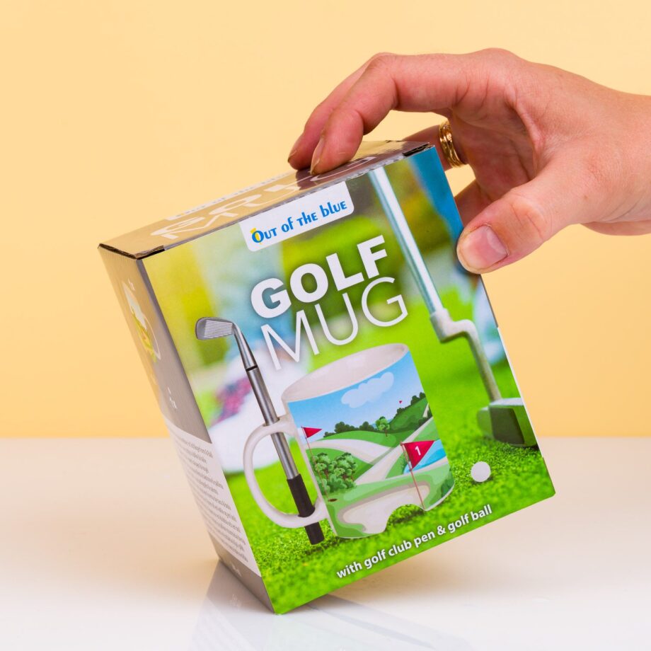 Golf mok met golfclub en bal
