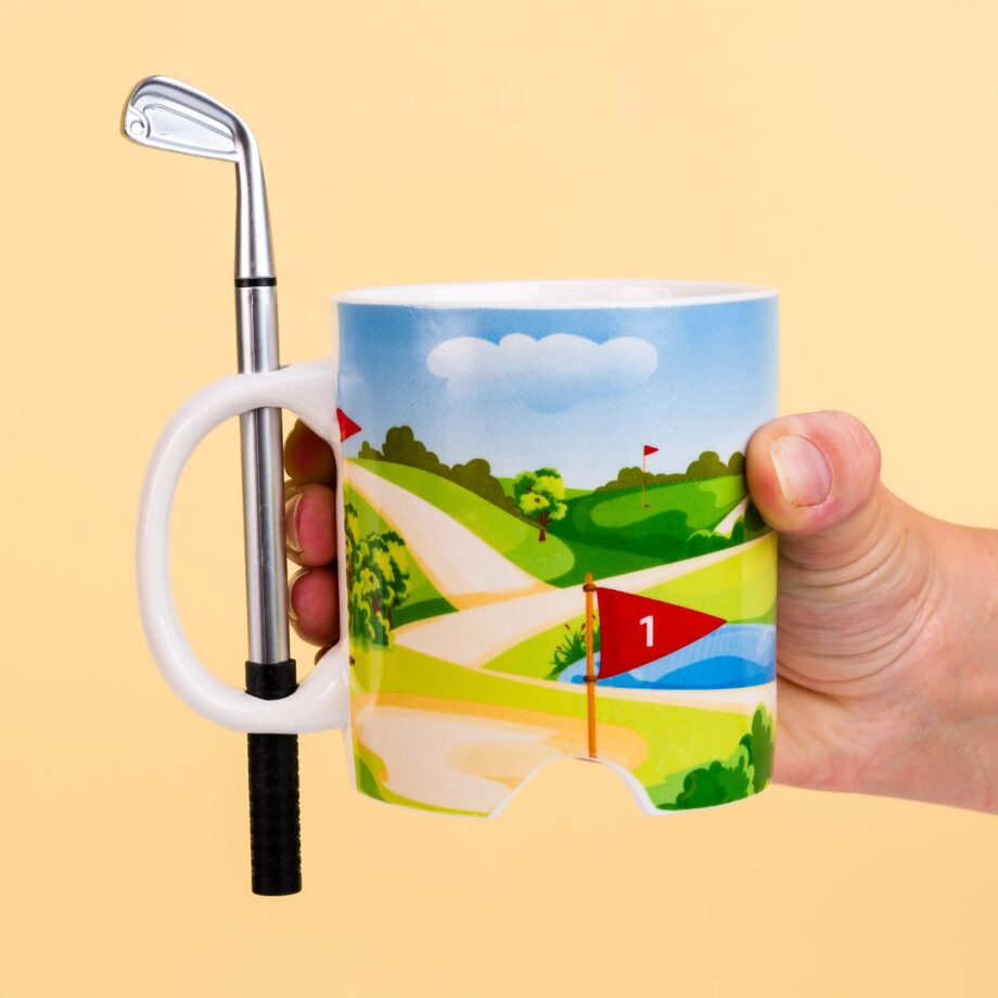 Golf mok met golfclub en bal