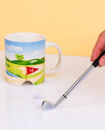 Golf mok met golfclub en bal