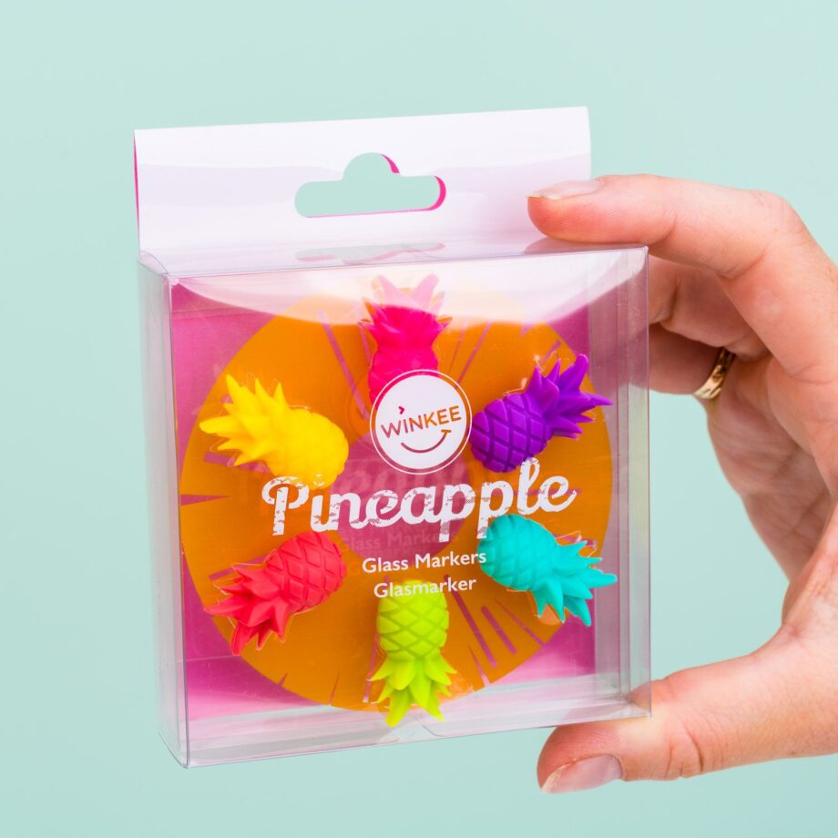 Ananas glasmarkeerders (set van 6)