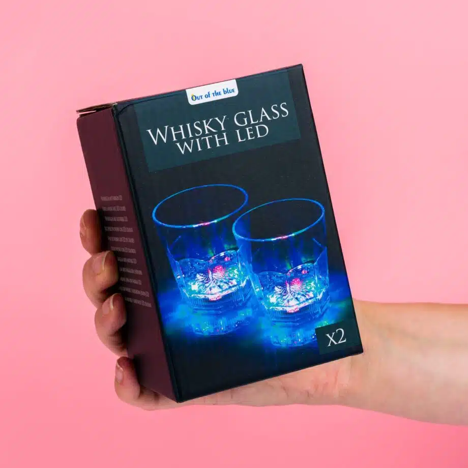 Glazen met ledverlichting (set van 2)