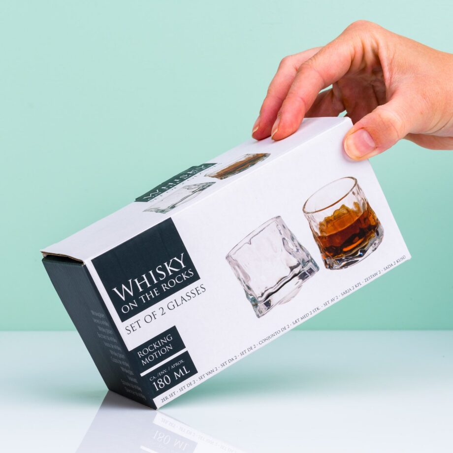 Whiskey on the rocks glazen (set van 2)