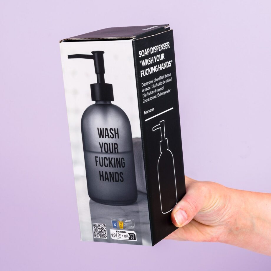 Wash Your Fucking Hands zeepdispenser