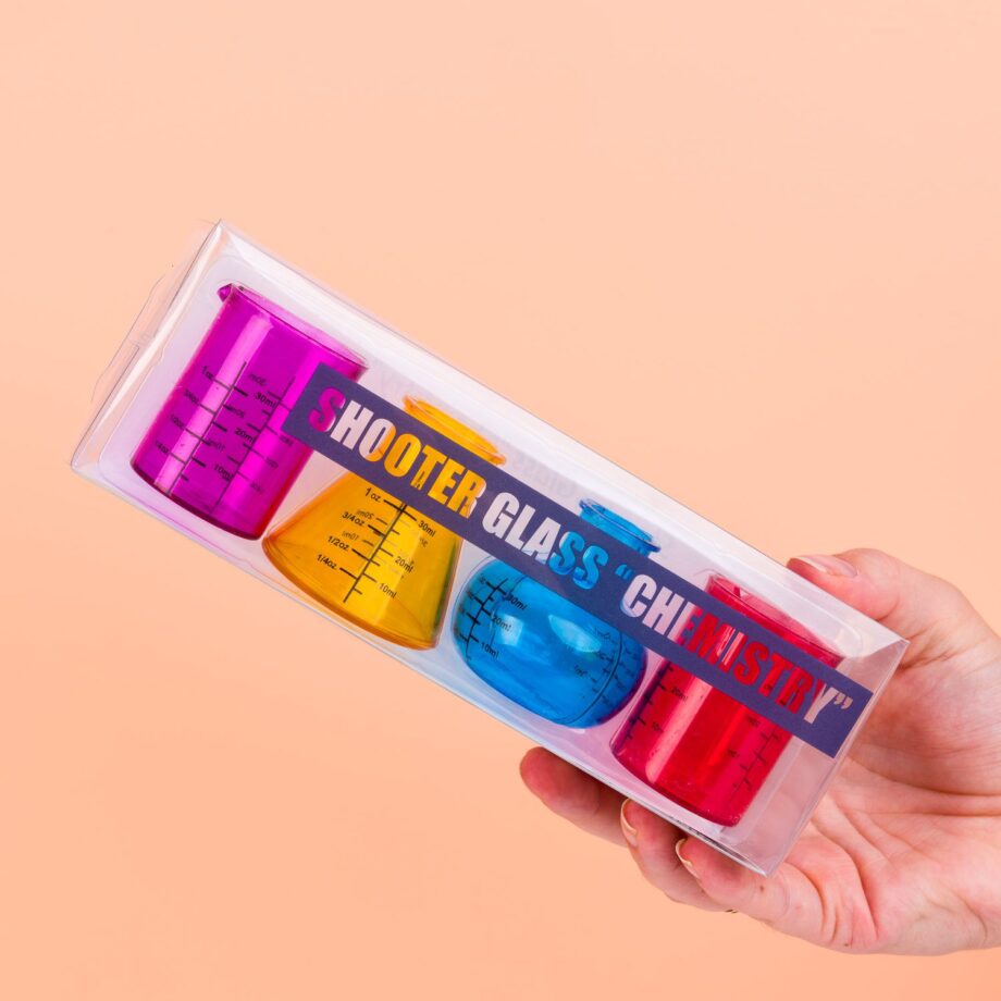 Laboratorium shotglaasjes (set van 4)