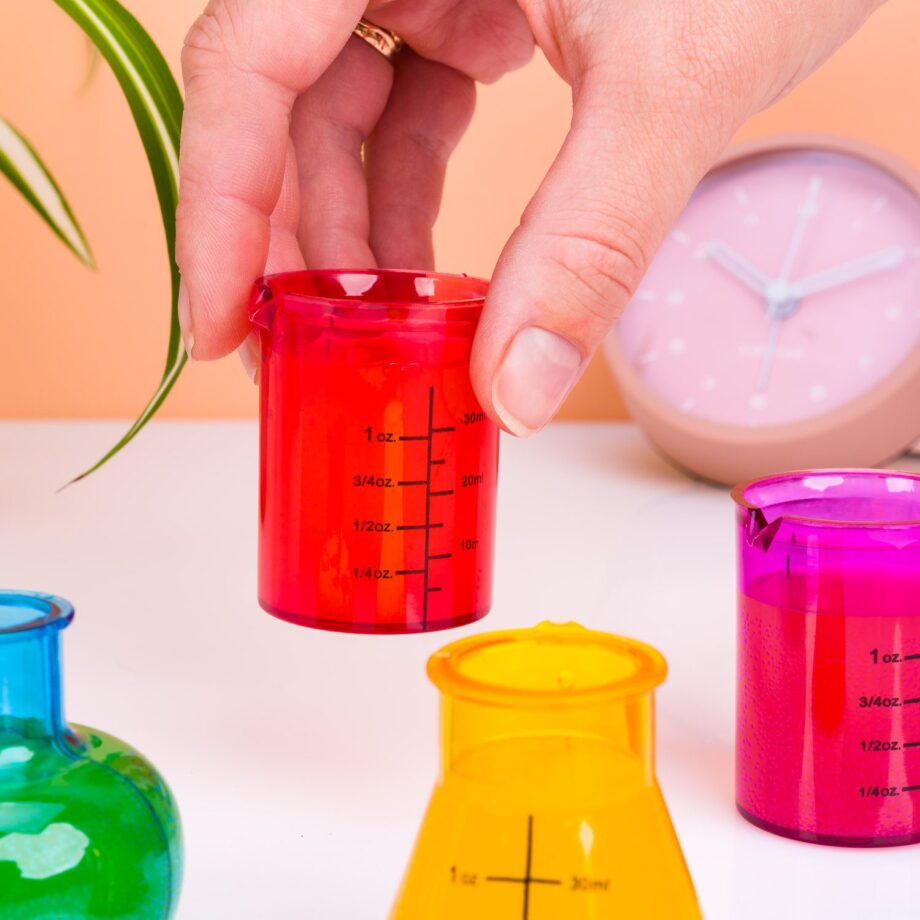 Laboratorium shotglaasjes (set van 4)