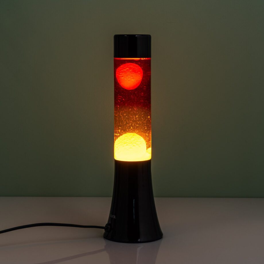 Mini lavalamp rood en geel