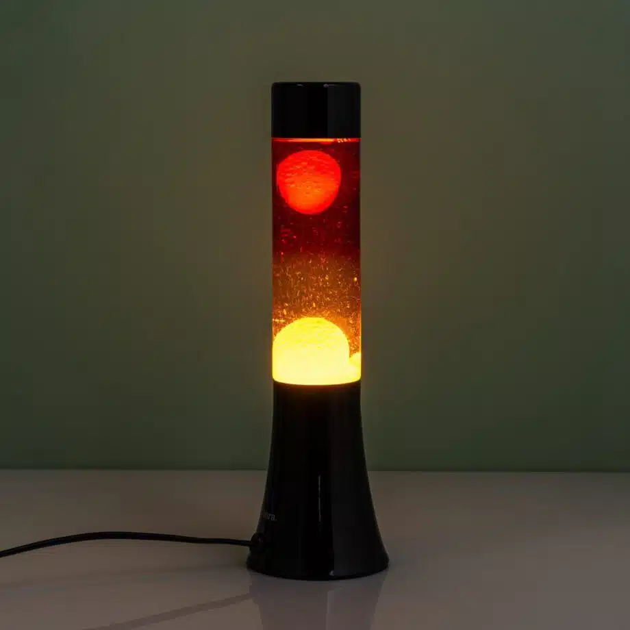 Mini lavalamp rood en geel