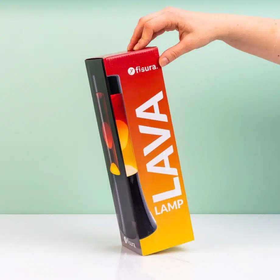 Mini lavalamp rood en geel