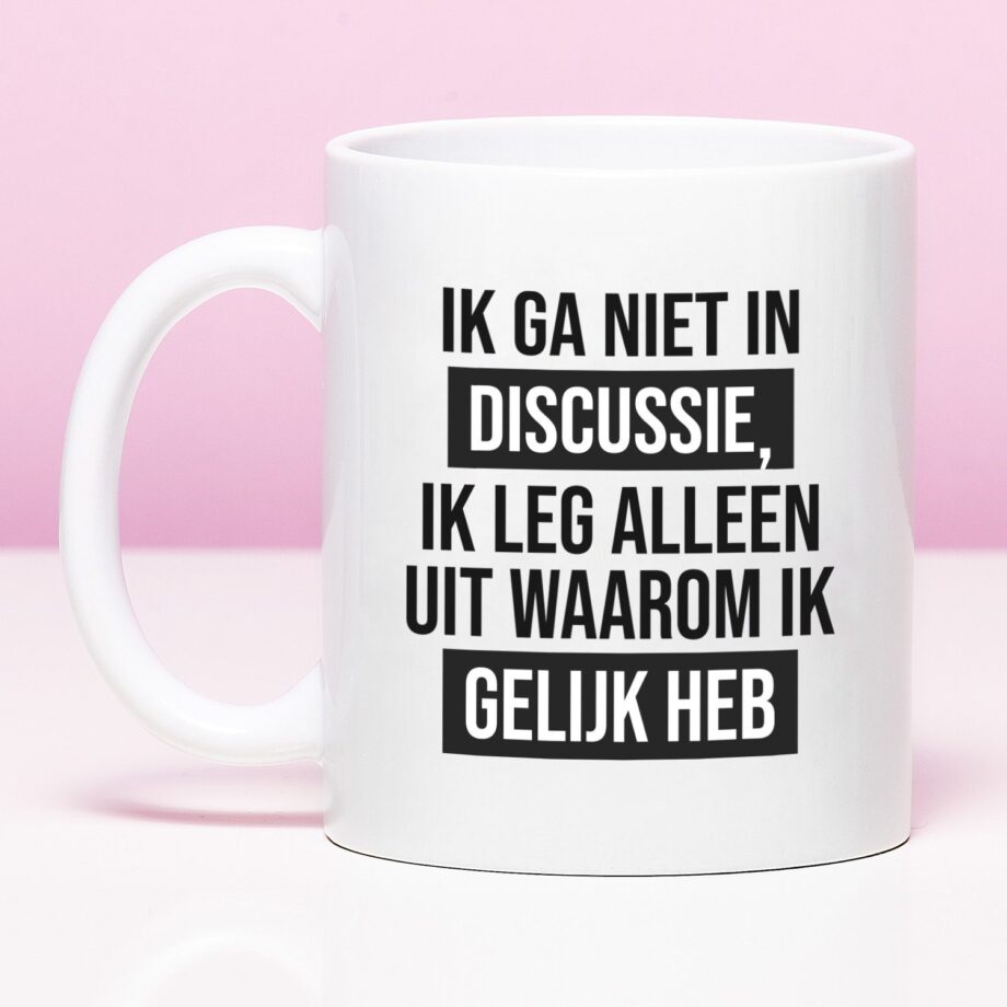Mok Ik ga niet in discussie
