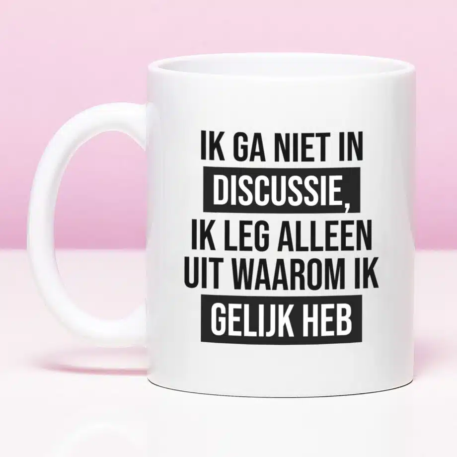 Mok Ik ga niet in discussie