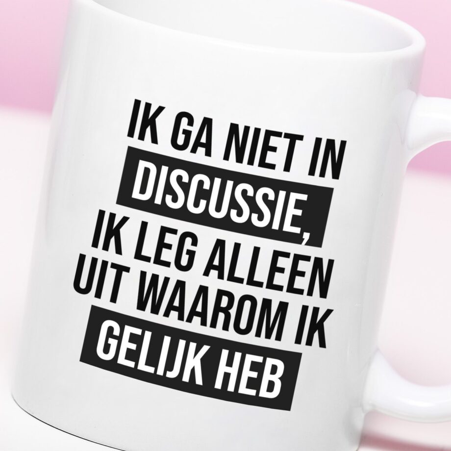 Mok Ik ga niet in discussie