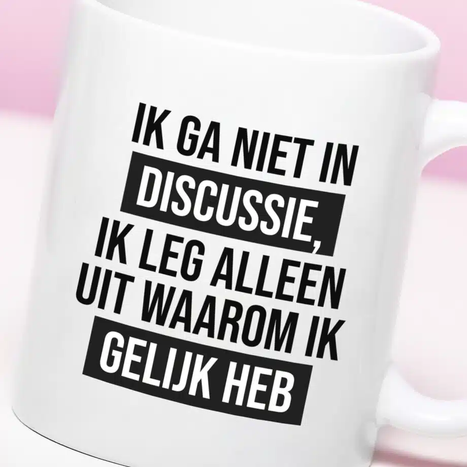 Mok Ik ga niet in discussie