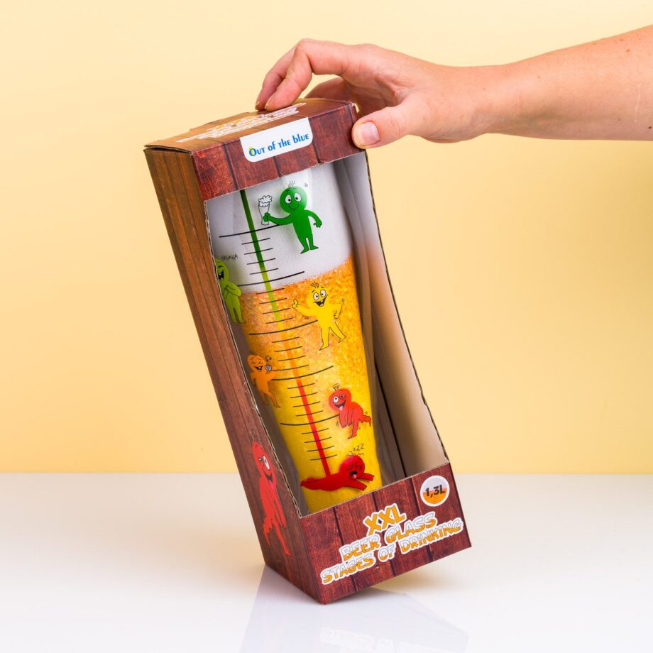 XXL bierglas met drinkfases