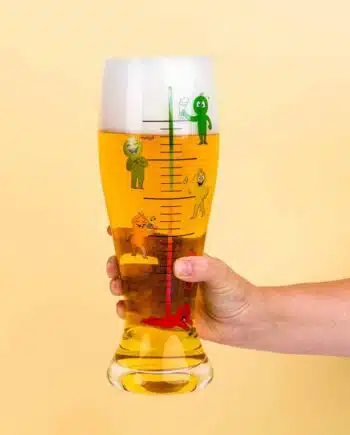 XXL bierglas met drinkfases