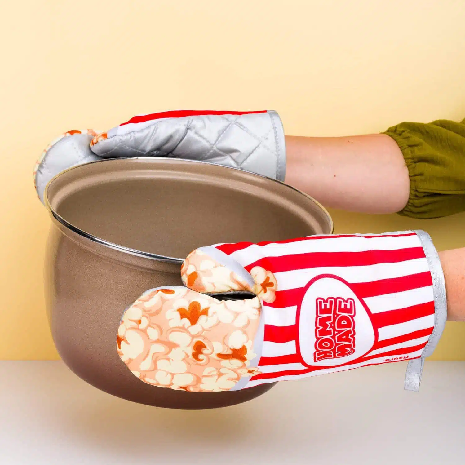 Popcorn ovenwanten (set van 2)