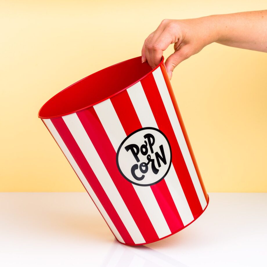 Retro popcorn prullenbak