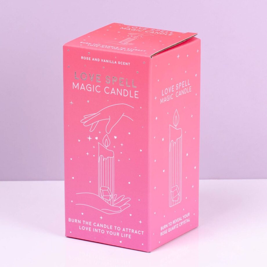 Love Spell kaars met rozenkwarts