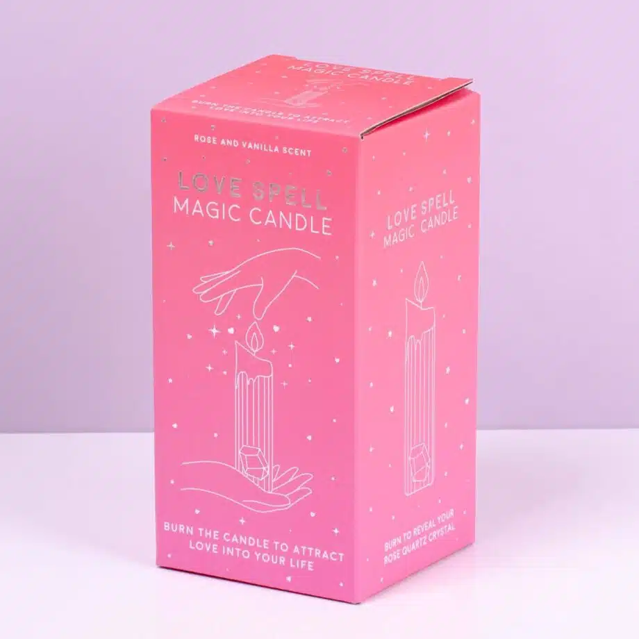 Love Spell kaars met rozenkwarts