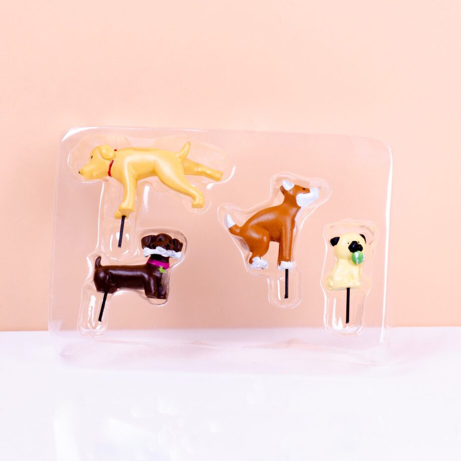 Bloempot honden (set van 4)