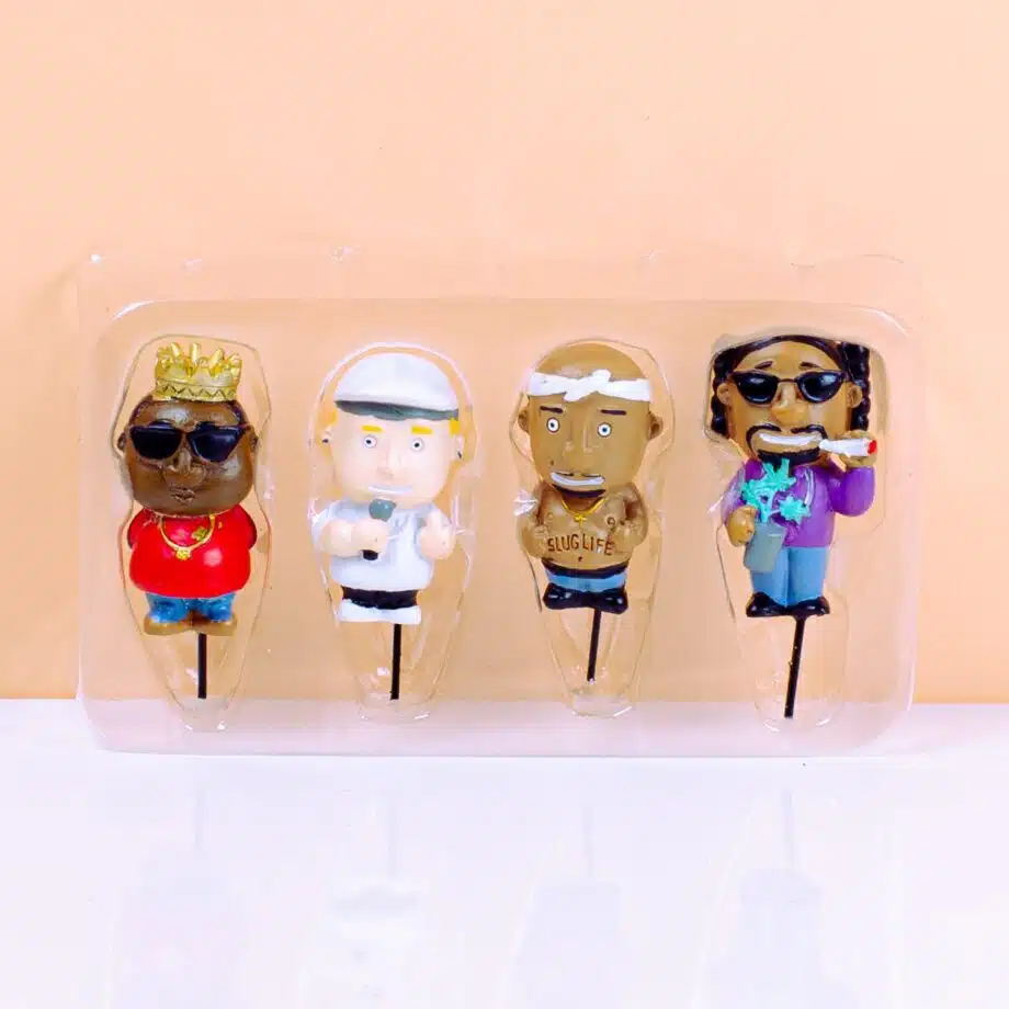 Bloempot rappers (set van 4)