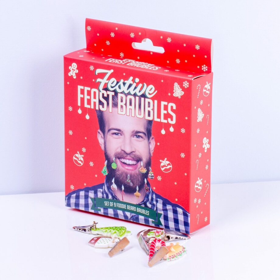 Baard kerstballen (set van 9)